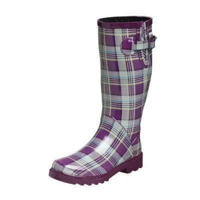 Chooka Women's Preppy Plaid Rain Boot