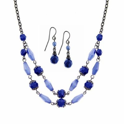 Midnight Blues Necklace Earrings Box Set